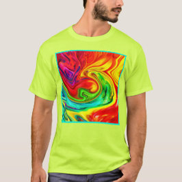 Camiseta Padrão Colorido Vibrante