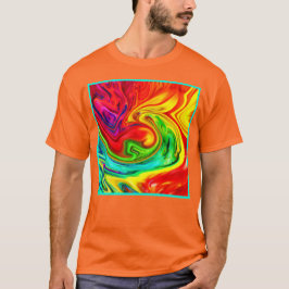 Camiseta Padrão Colorido Vibrante