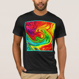 Camiseta Padrão Colorido Vibrante