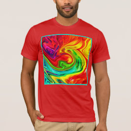 Camiseta Padrão Colorido Vibrante