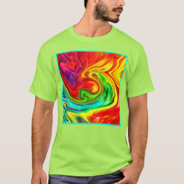 Camiseta Padrão Colorido Vibrante