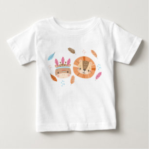 Camiseta Padrão contínuo tribal indígena americano da flore