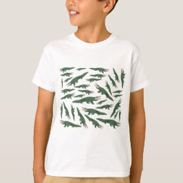 Camiseta Padrão Crocodilo de Alligador Cuto