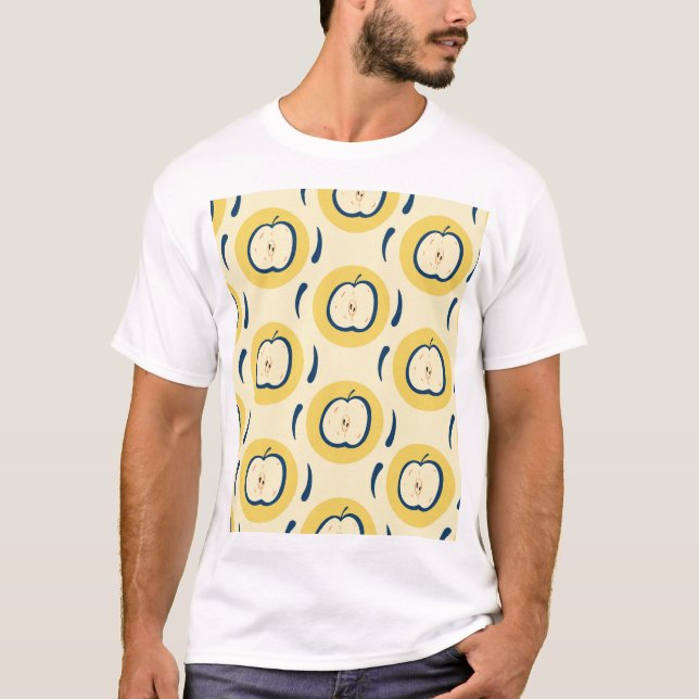 Camiseta Padrão da Apple Vintage: Wallpaper clássico (Frente)