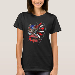 Camiseta Padrão da Bandeira Americana do Pescador de Papaia