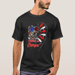 Camiseta Padrão da Bandeira Americana do Pescador Viciado e