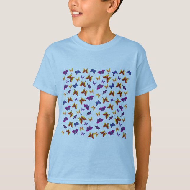 Camiseta Padrão da borboleta (Frente)