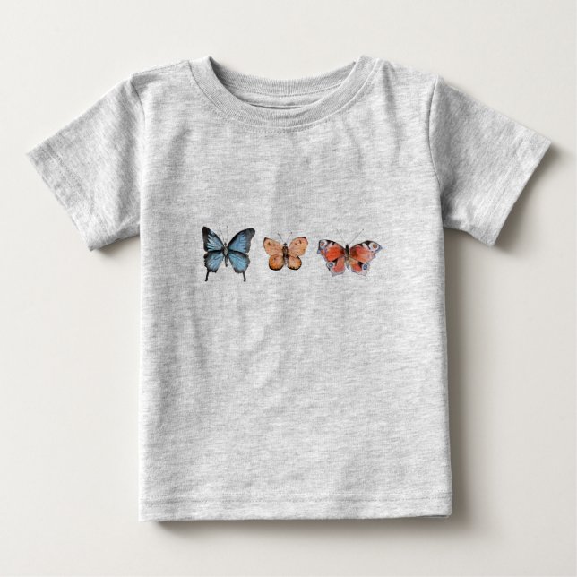 Camiseta Padrão da borboleta (Frente)