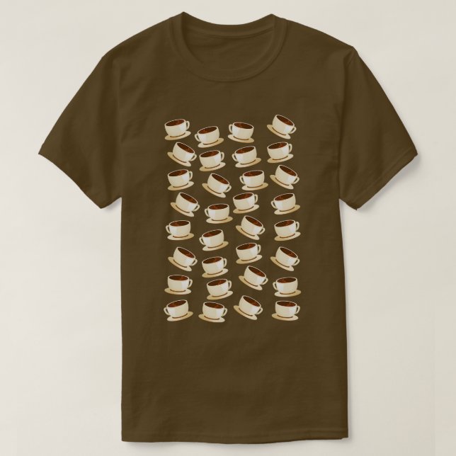 Camiseta Padrão da Taça do Café (Frente do Design)