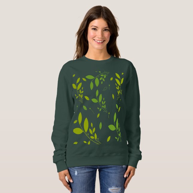 Camiseta padrão das folhas (Frente Completa)