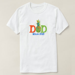 Camiseta Padrão de abacaxi personalizável do novo papai