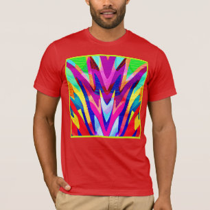 Camiseta Padrão de Abstração de Cores de Intermitência