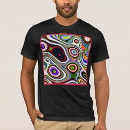 Camiseta Padrão de Abstração Vívido Colorida