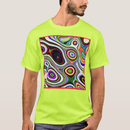 Camiseta Padrão de Abstração Vívido Colorida