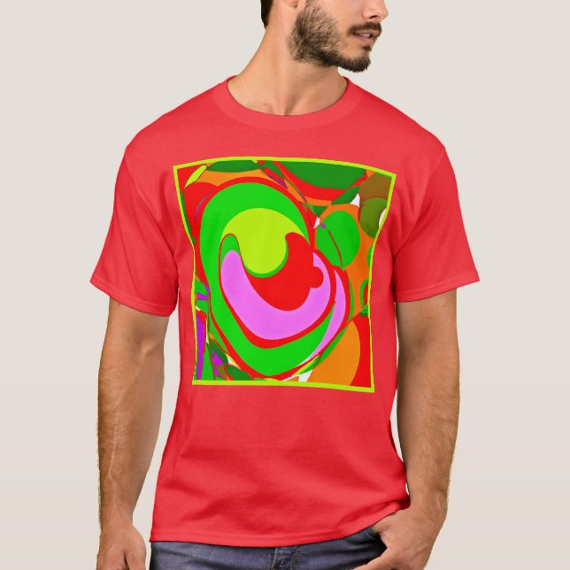 Camiseta Padrão de Abstrato aleatório (Frente)