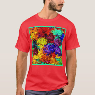 Camiseta Padrão de Abstrato colorida impressionante