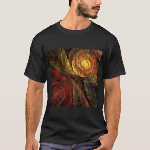 Camiseta Padrão de Abstrato de Arte Floral Moderna da Flor 