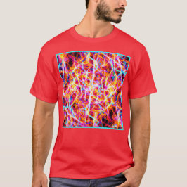 Camiseta Padrão de Abstrato elétrico vibrante