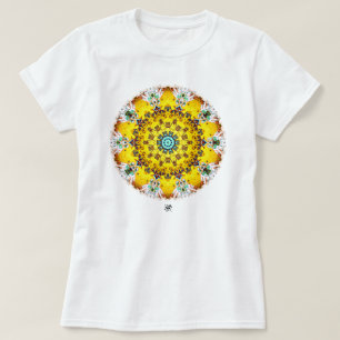 Camiseta Padrão de abstrato psicodélico colorido