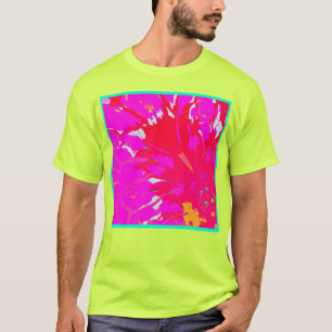 Camiseta Padrão de Abstrato rosa elegante