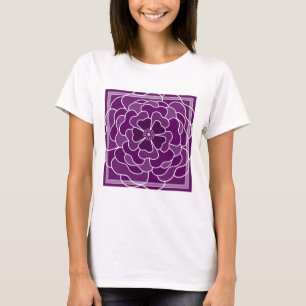Camiseta Padrão de abstrato roxo escuro