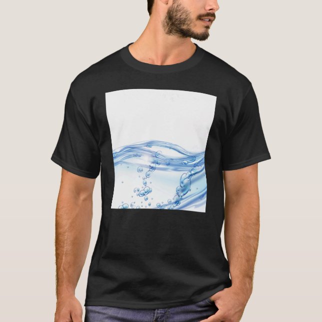 Camiseta Padrão de Água Bebendo do Mens (Frente)