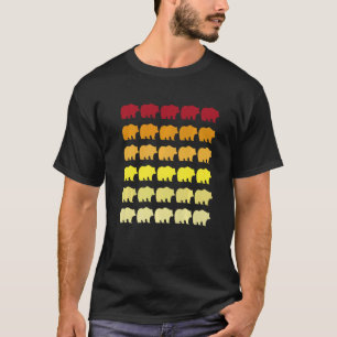Camiseta Padrão de Animal Panda Retro