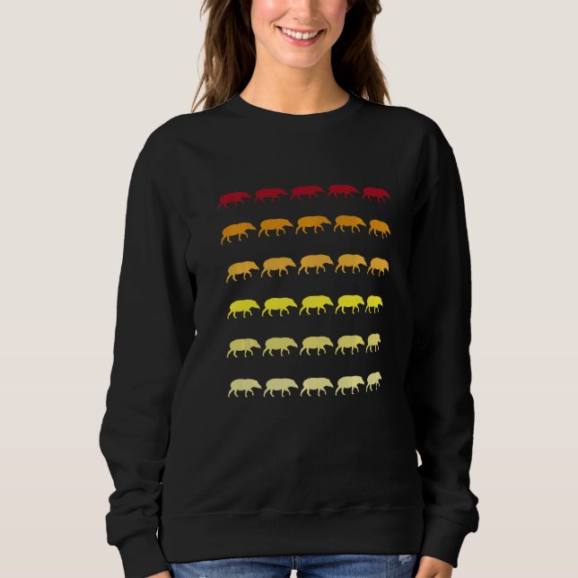 Camiseta Padrão de Animal Retrô Tapir   (Frente)