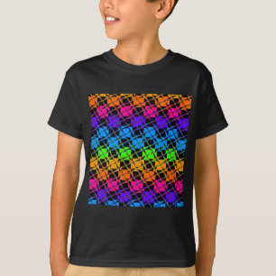 Camiseta Padrão de arco-íris colorida mais recente verifica