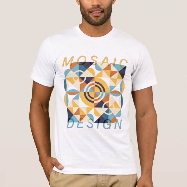 Camiseta Padrão de Arte do Mosaico (Frente)
