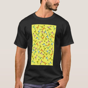 Camiseta Padrão de ave de galinha de lata australiana multi