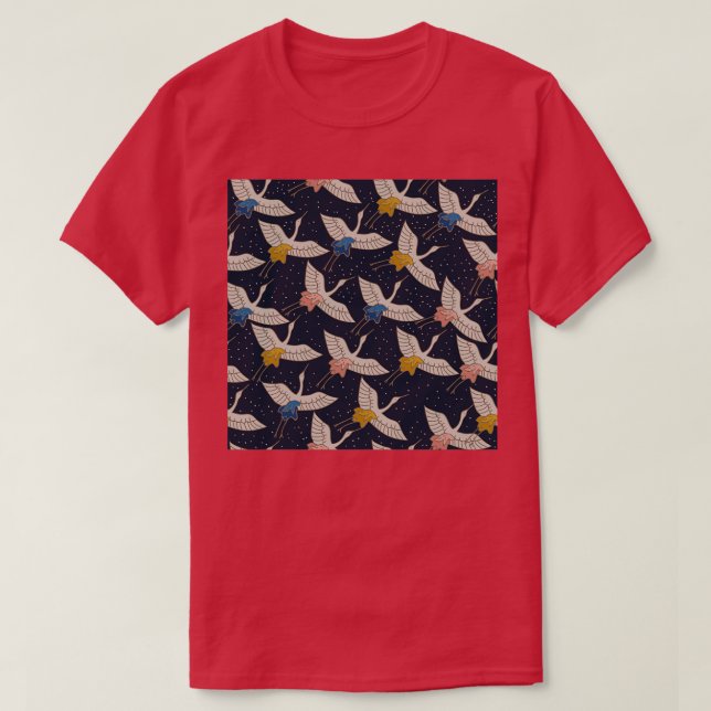 Camiseta Padrão de aves poedeiras padrão japonês (Frente do Design)