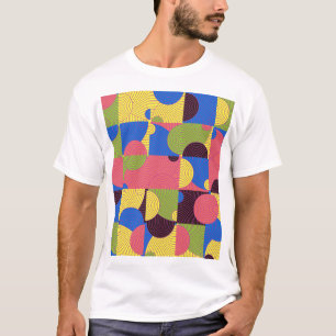 Camiseta Padrão de Azulejos Vintage Retro 1960s