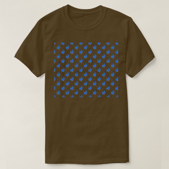 Camiseta Padrão de baleia (Frente do Design)