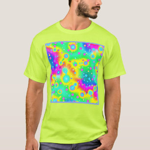 Camiseta Padrão de Blaze de Neon Vibrante