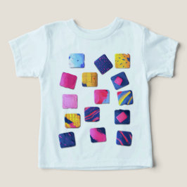 Camiseta Padrão de blocos coloridos do abstrato