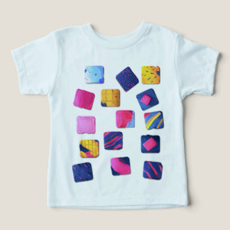Camiseta Padrão de blocos coloridos do abstrato
