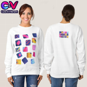 Camiseta Padrão de blocos coloridos do abstrato