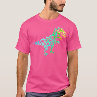 Camiseta Padrão de Bolinhas do Dot Day T Rex Dinossaur Love