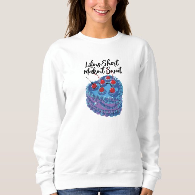 Camiseta Padrão de Bolo Corpo Roxo (Frente)