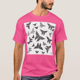 Camiseta Padrão de Borboleta Origami Kamikaze