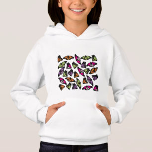 Camiseta Padrão de borboletas coloridas