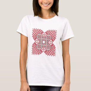 Camiseta Padrão de bordado palestino