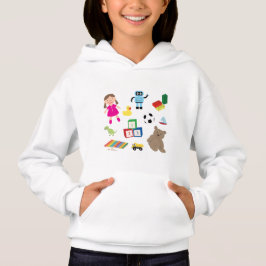 Camiseta Padrão de Brinquedos para Crianças Bonitas