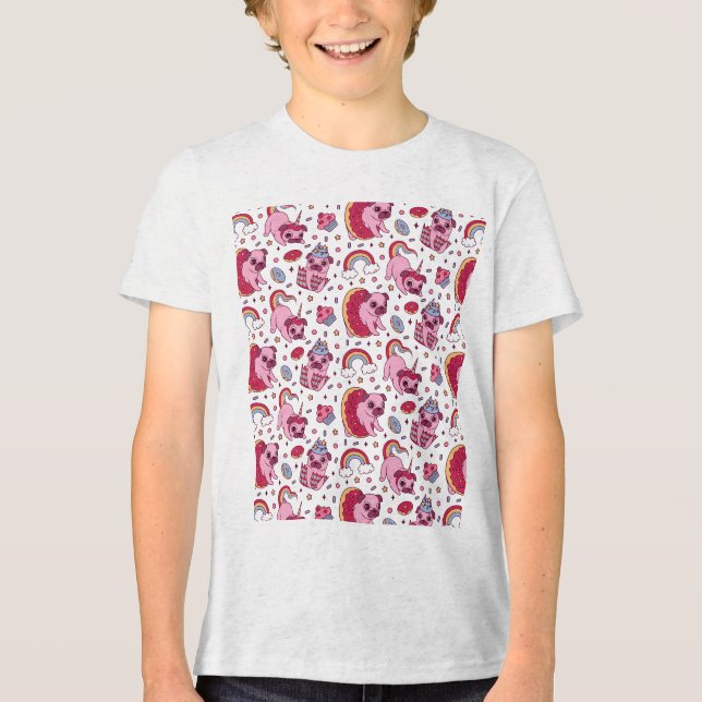 Camiseta Padrão de cachorro fofo para amantes de cães (Frente)