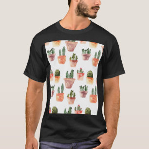 Camiseta Padrão de Cactus Propulso Verde
