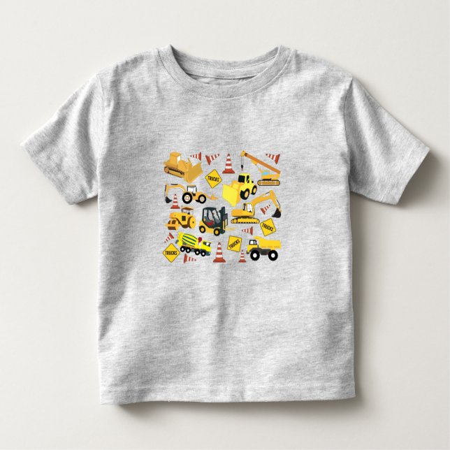 Camiseta Padrão de Caminhões de Construção (Frente)