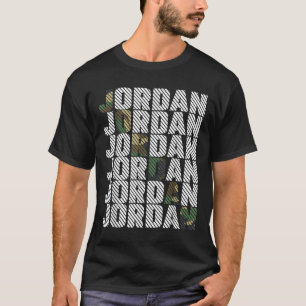 Camiseta Padrão de Camuflagem Diagonal Jordan Camo Verde Ca