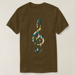 Camiseta Padrão de Camuflagem Lakeside Treble Clef