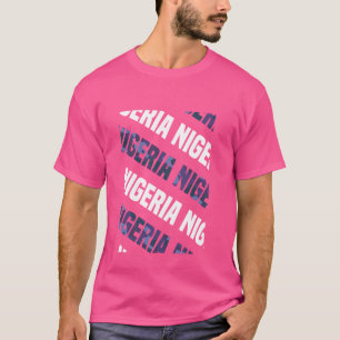 Camiseta Padrão de Camuflagem Nigeria Roxo Camuflagem